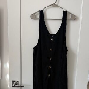 Maternity fit Black Button-Down Dress